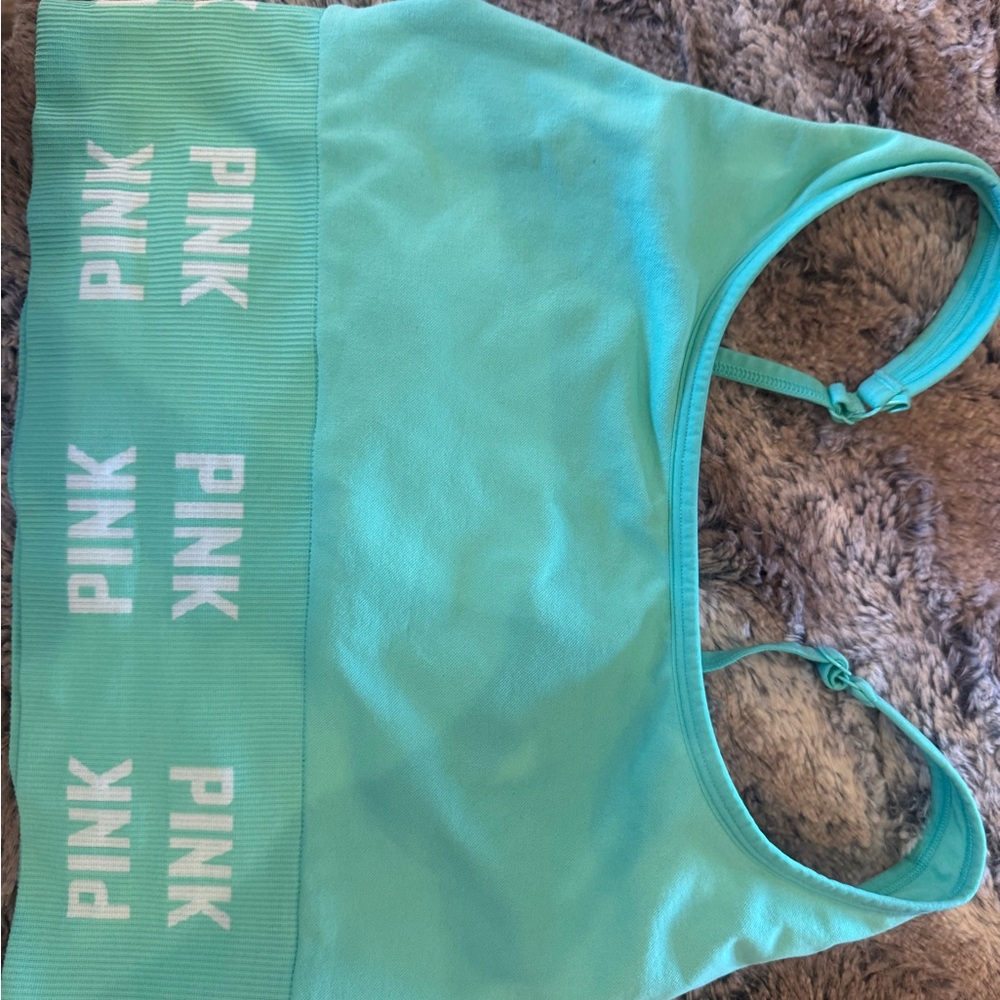 PINK Victoria's Secret Teal Sports Bra
